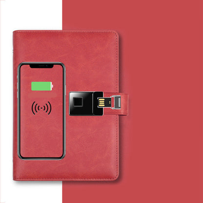 Carnet multifonction A5 – rechargeable avec verrouillage par empreinte digitale