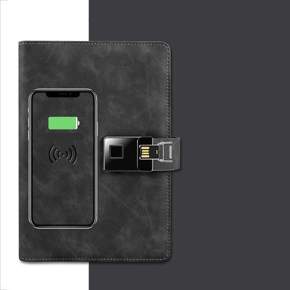 Carnet multifonction A5 – rechargeable avec verrouillage par empreinte digitale