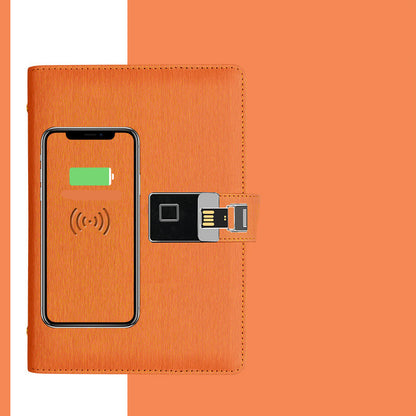 Carnet multifonction A5 – rechargeable avec verrouillage par empreinte digitale