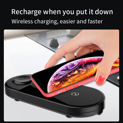 15W Fast Charge Wireless Charger Mobile Phone Watch Headset Three In One Vertical Foldable