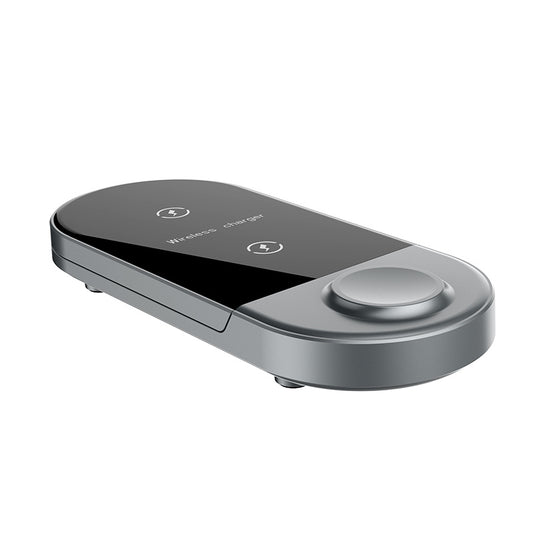 Chargeur sans fil 15W – 3 en 1 pliable vertical pour téléphone, montre et casque