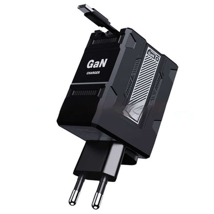 Prise de charge rapide en nitrure de gallium F2, câble flexible double