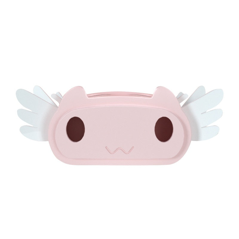 Porte-brosse à dents mural ELF – sans perçage, design suspendu, compatible brosse électrique et gobelet