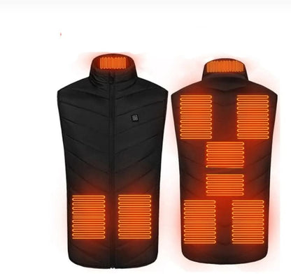 Gilet chauffant intelligent – veste électrique USB, 9 zones, hiver homme/femme