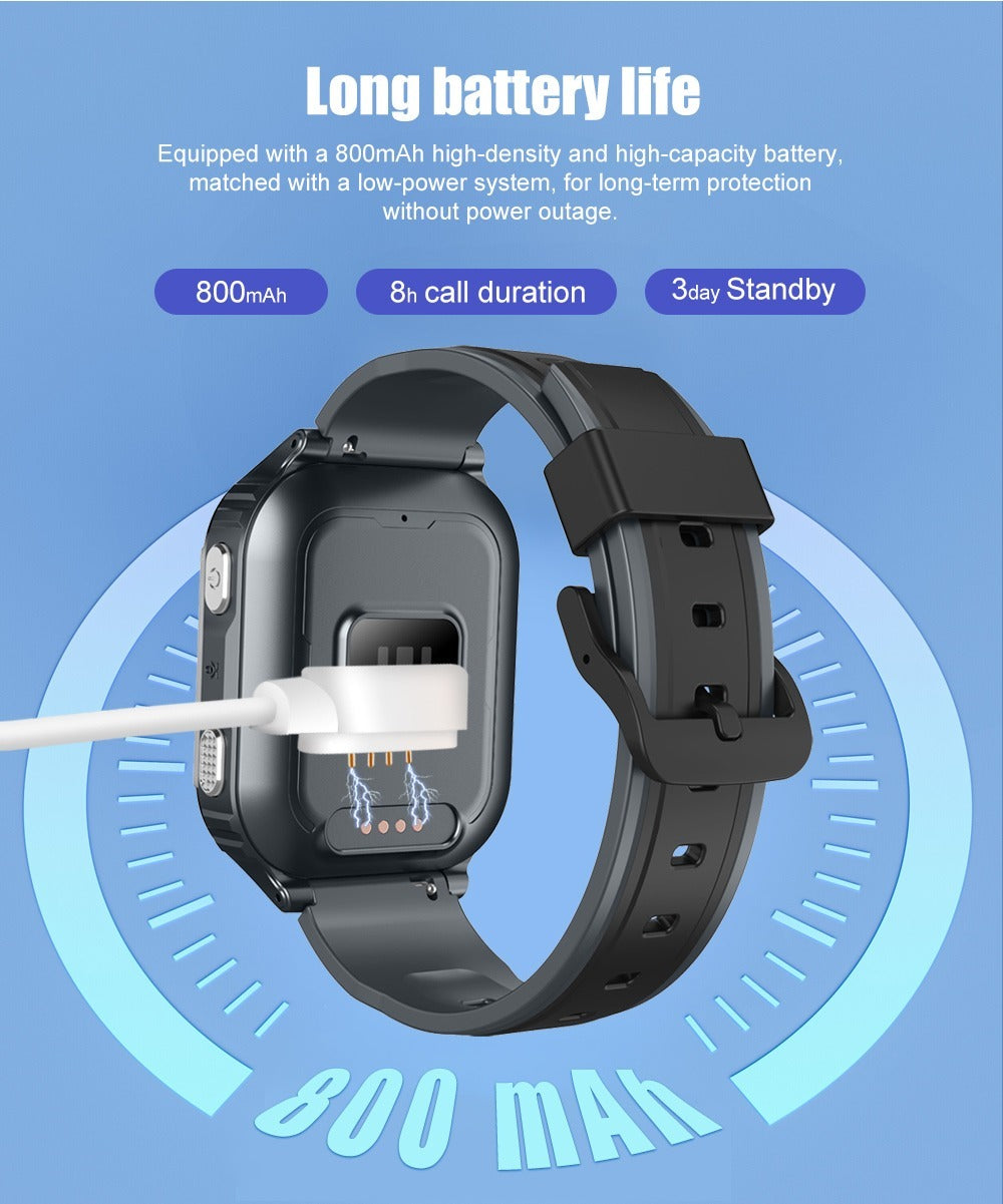 4G Kids Smart Watch With GPS Tracker, Video Call, SOS Safety Alert, WiFi Positioning, Camera, Sleep Monitor Pedometer Smartwatch For Boys And Girls