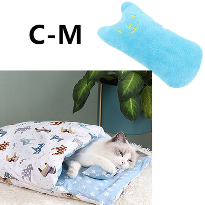Maison de toilette hivernale pour chat – fermée, chaude, démontable et lavable, coussin intégré