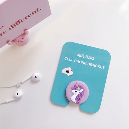 Support de téléphone avec anneau paresseux – airbag cartoon