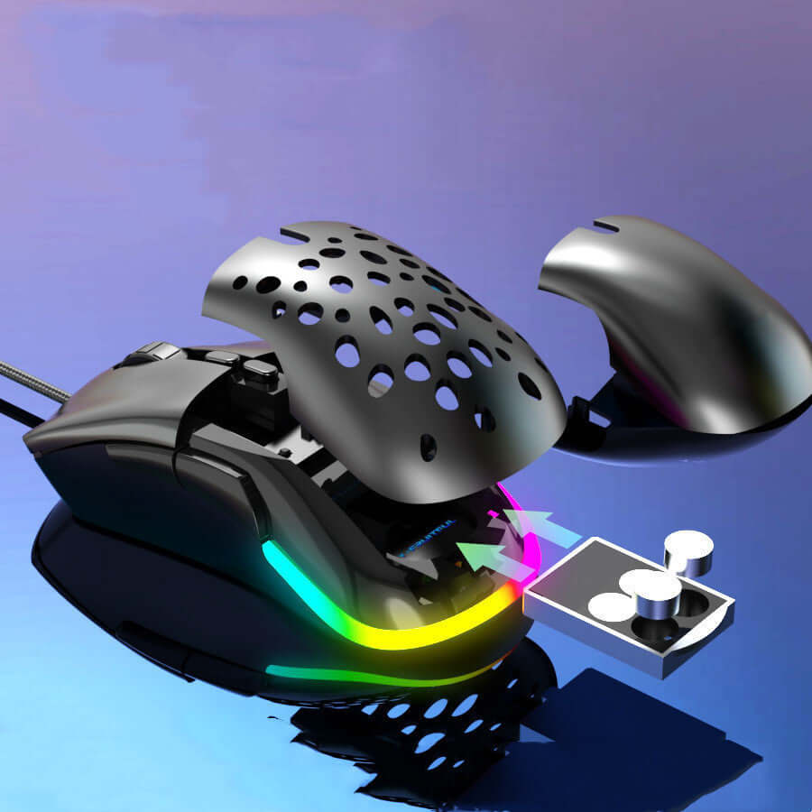 Souris de jeu sans fil creuse M88