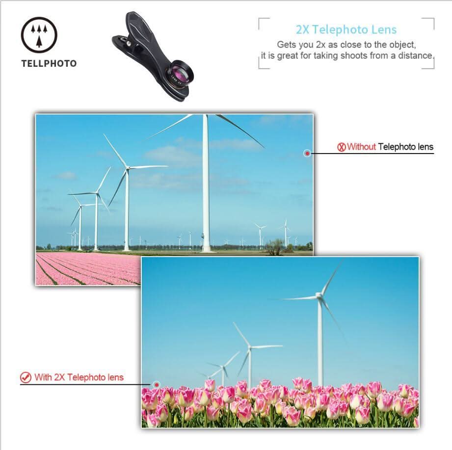 Kit de Lentilles APEXEL Universel 10 en 1 – Fisheye, Grand-Angle, Macro, Filtre CPL, Kaléidoscope