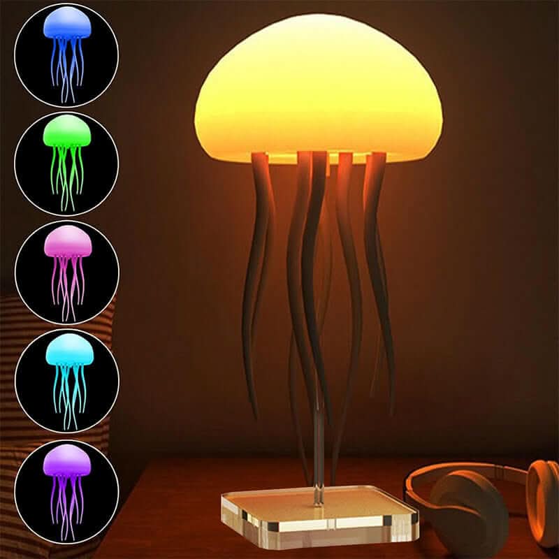 Lampe d’ambiance méduse – lumière colorée, design suspendu, usage décoratif et sensoriel pour chambre ou bureau