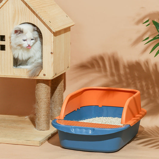 Maison de toilette pour chat fermée – bac à litière intégral avec design kennel