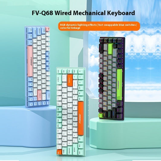 Wired Gaming Electronic Sports Customized Three-model Mechanical Keyboard