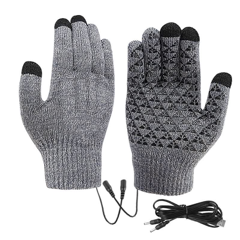 Gants chauffants USB – tricot épaissi thermique, confort hivernal