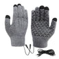 Gants chauffants USB – tricot épaissi thermique, confort hivernal