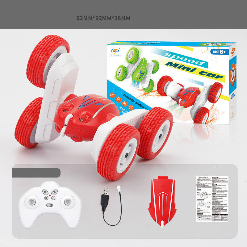 Voiture cascadeuse télécommandée – mini, double face, 360°, LED, jouet enfant
