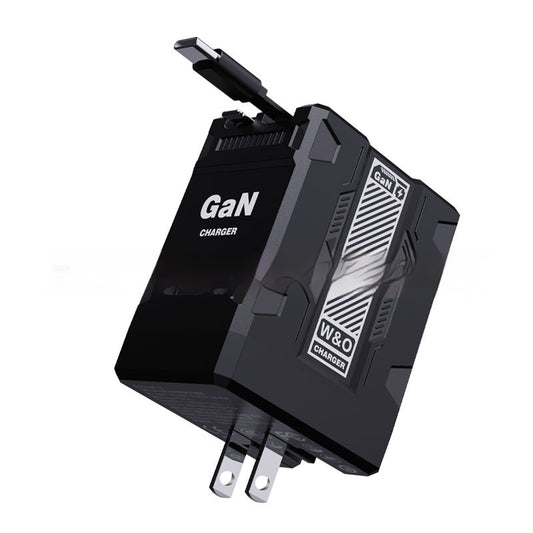 Popular F2 Gallium Nitride Fast Charge Charging Plug Double Flexible Wire