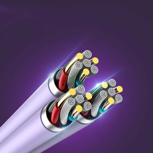 Câble de données 3-en-1 à ressort – USB multi-connecteurs, design créatif