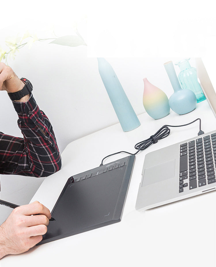 Tablette d’écriture numérique – enseignement en ligne, stylet passif, surface sensible, compatible Windows/Mac/Android