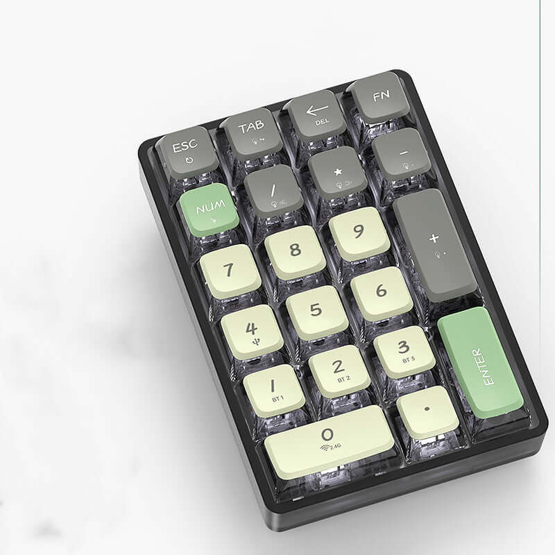 Fashionable Wireless Three-mode Transparent Numeric Keypad