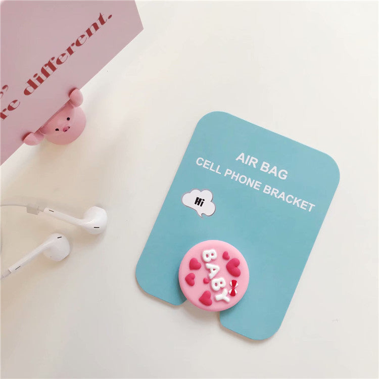 Support de téléphone avec anneau paresseux – airbag cartoon