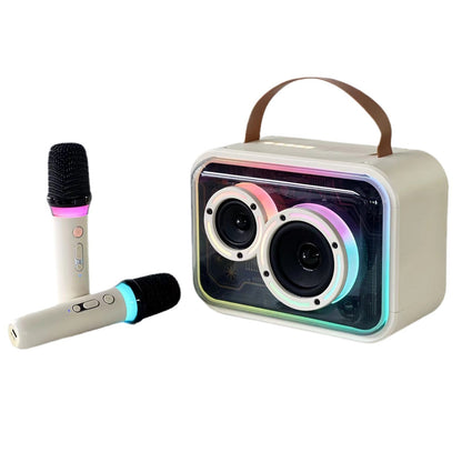 Enceinte Bluetooth RGB portable – stéréo sans fil, karaoké, lumière LED