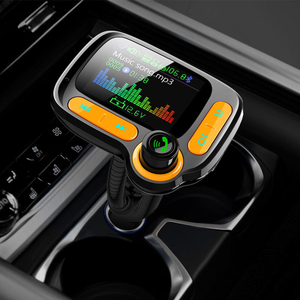 Lecteur Bluetooth voiture – Écran couleur, appels mains libres, QC 3.0, MP3