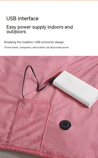 USB Shawl Warm Body Electric Heating Blanket 5v Low Voltage