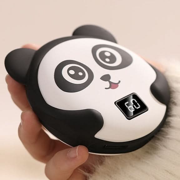Mini chauffe-mains Panda rechargeable – affichage digita