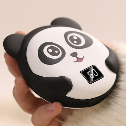 Mini chauffe-mains Panda rechargeable – affichage digita