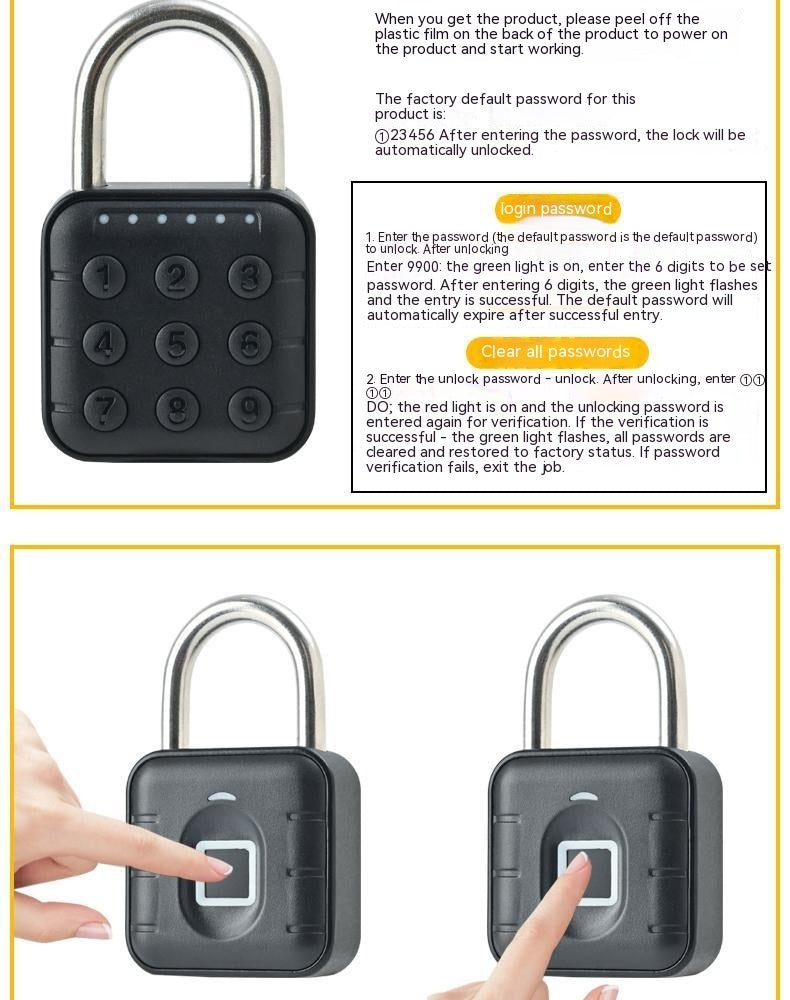 Cadenas intelligent à empreinte digitale