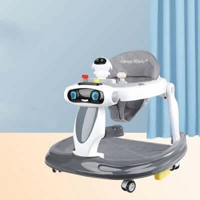 Multifunctional anti-rollover baby and child walker