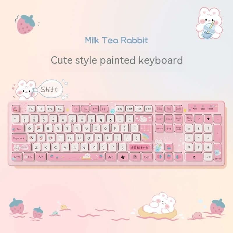 Clavier filaire Milk Tea Rabbit