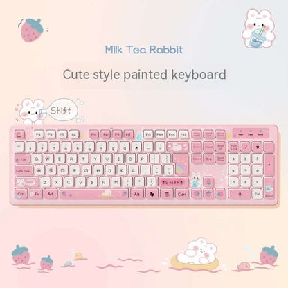 Clavier filaire Milk Tea Rabbit