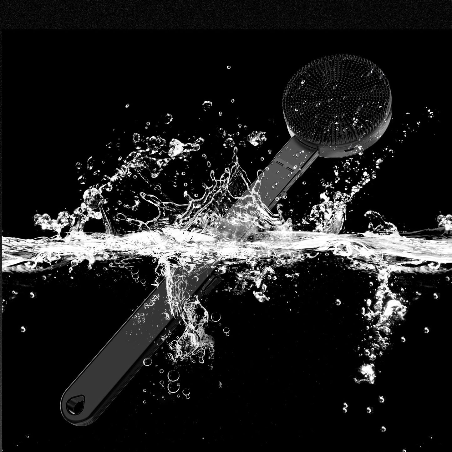 Brosse de douche électrique vibrante – USB rechargeable, étanche IPX7, exfoliation et massage