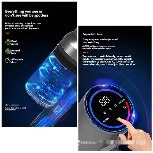 Aspirateur sans fil intelligent – haute puissance, compact et ergonomique