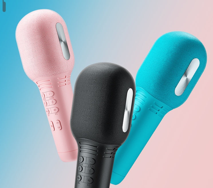 Wireless Karaoke Handheld Microphone With Speaker Bluetooth 5.0 Echo Loudspeaker Music Cordless Mikrofon For Singing