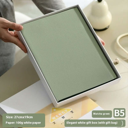 Lychee pattern soft leather cover notebook