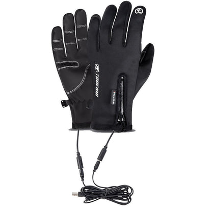Gants chauffants cyclisme – polyester imperméable, écran tactile, rechargeables, usage extérieur hiver
