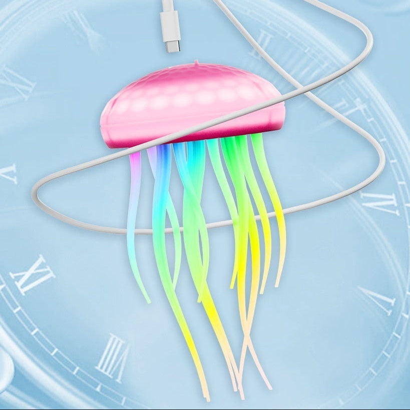 Lampe méduse flottante – contrôle vocal, lumière d’ambiance inductive, rechargeable RGB