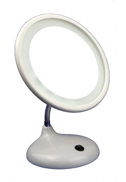 Miroir de maquillage rechargeable – miroir de bureau LED tactile, 3 lumières, rotation 360°, USB