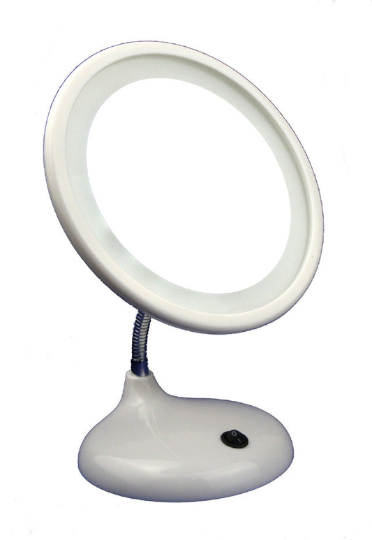 Miroir de maquillage rechargeable – miroir de bureau LED tactile, 3 lumières, rotation 360°, USB