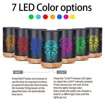 Diffuseur d’arômes tête de mort – fer forgé décoratif