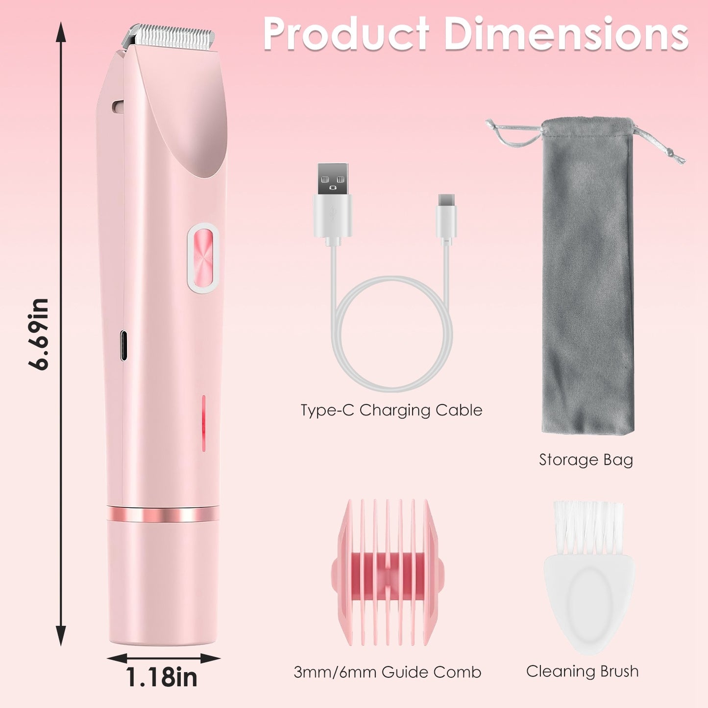 Tondeuse Bikini 2-en-1 Rechargeable