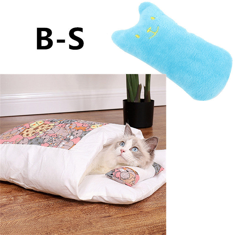 Maison de toilette hivernale pour chat – fermée, chaude, démontable et lavable, coussin intégré