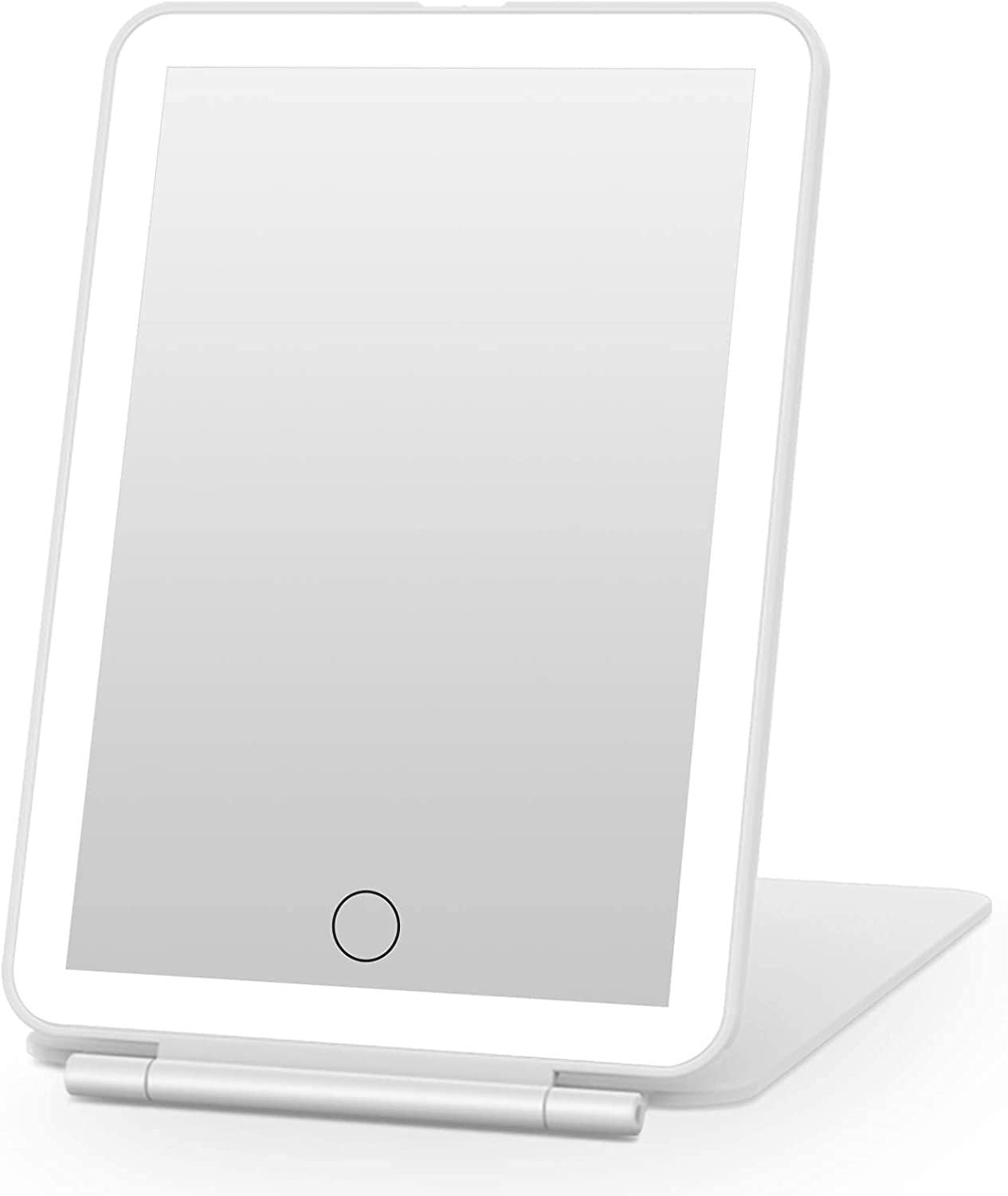 Miroir de maquillage pliable – LED tactile légère