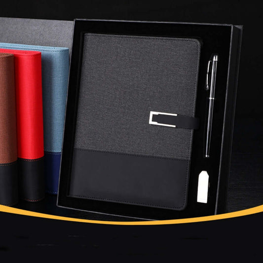 Carnet d’affaires épaissi en cuir souple
