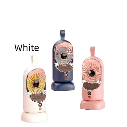 Ventilateur domestique portatif blanc avec moteur sans balais – format compact et silencieux