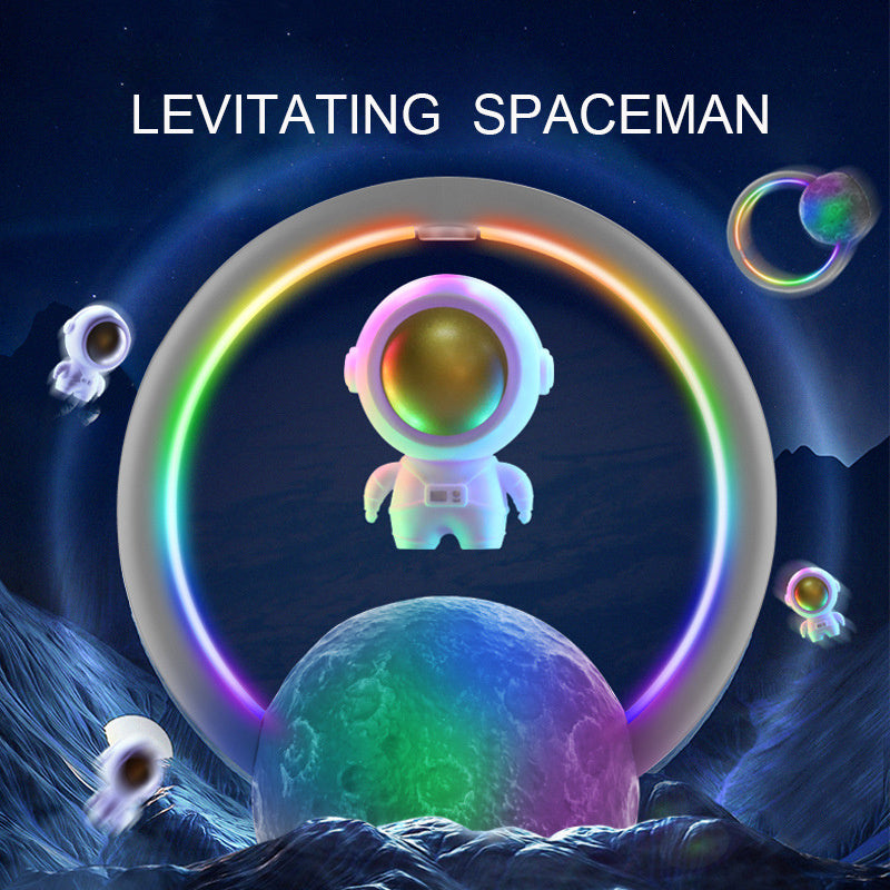 Suspension créative astronaute lévitation magnétique haut-parleur Bluetooth caisson de basses sans fil décoration de la maison cadeau d'anniversaire petit ami