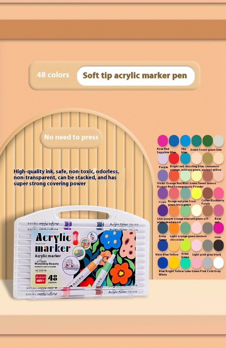 Ensemble de Marqueurs Acryliques à Tête Souple
