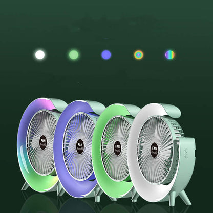 Ventilateur de bureau USB avec veilleuse